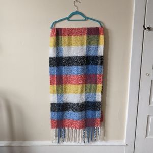 Big soft plaid blanket scarf